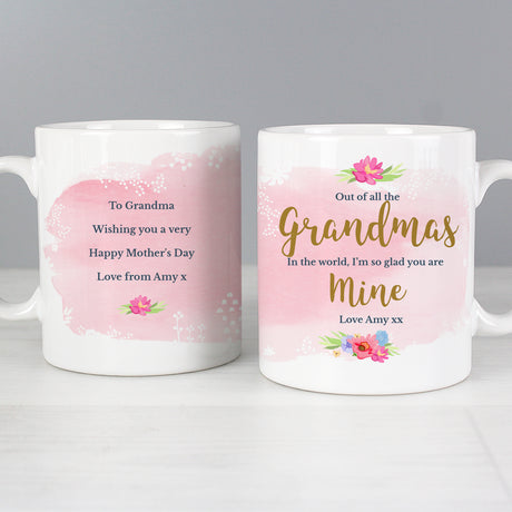 Personalised Floral Watercolour Mug - Mugs at Gift Moments