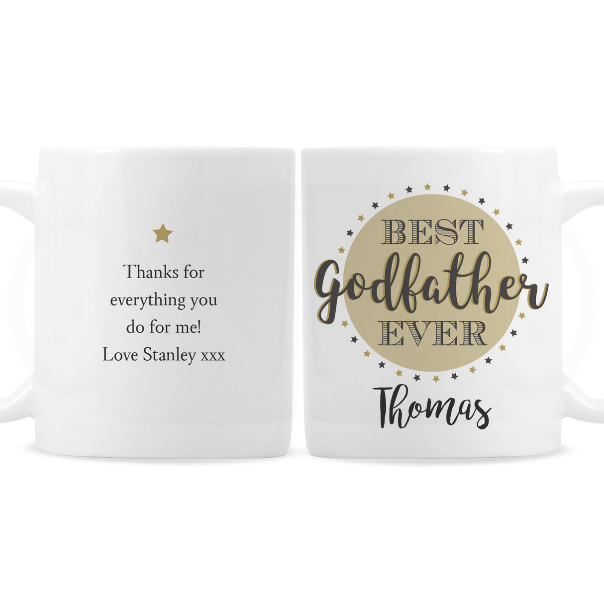 Personalised Best Godfather Ceramic Mug: 3 - Mugs By Gift Moments