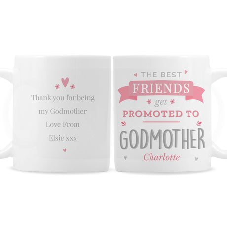 Personalised Pink Promoted To Mug - Mugs at Gift Moments