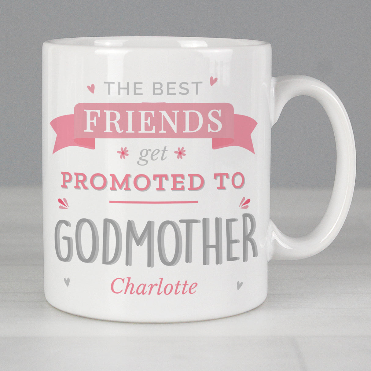 Personalised Pink Promoted To Mug - Mugs at Gift Moments