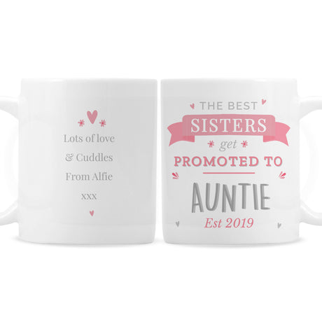 Personalised Pink Promoted To Mug - Mugs at Gift Moments