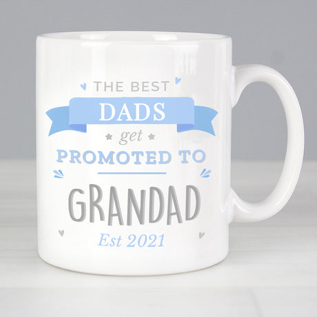 Personalised Blue Promoted to Mug Default Title - Mugs at Gift Moments