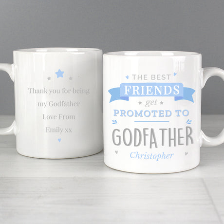 Personalised Blue Promoted to Mug - Mugs at Gift Moments