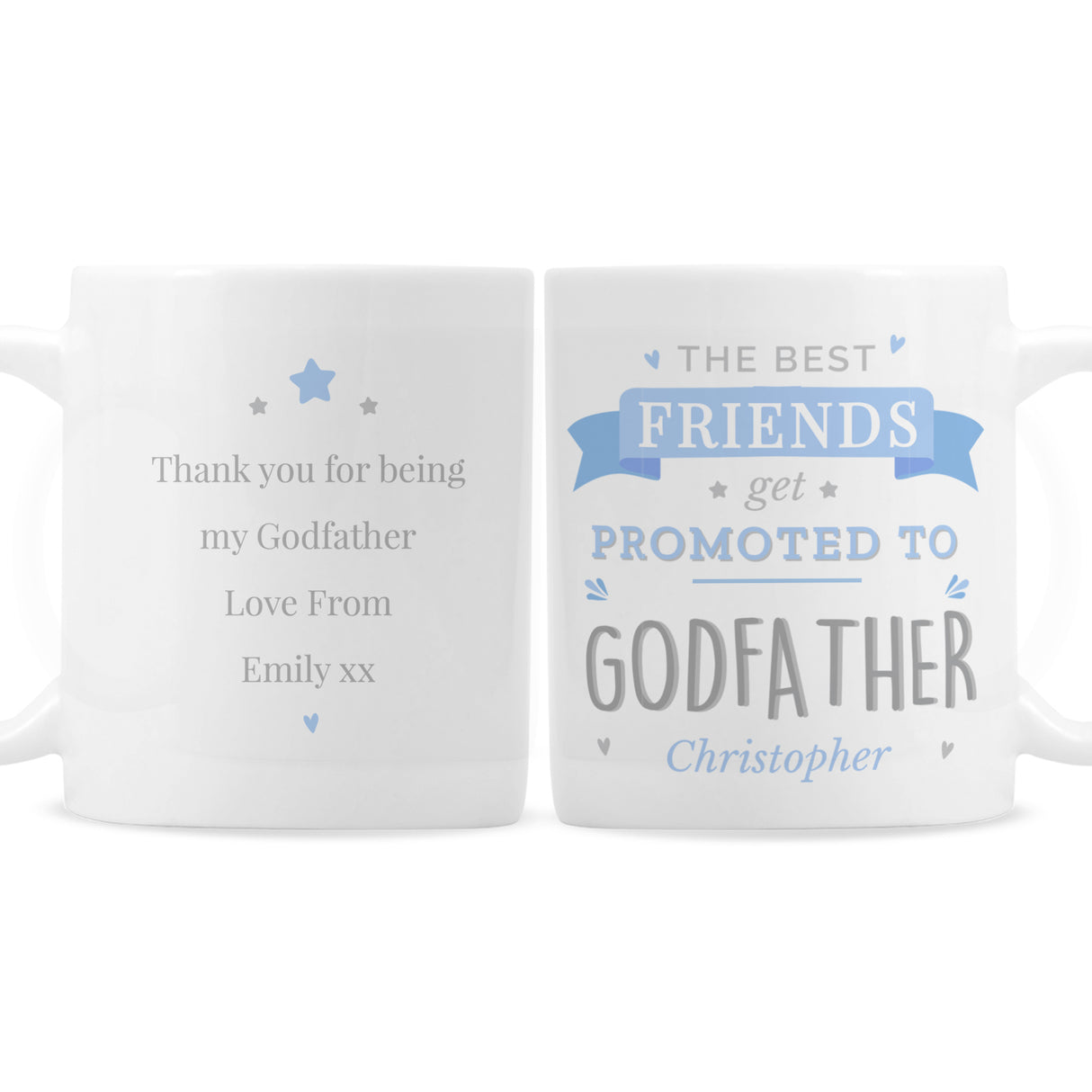 Personalised Blue Promoted to Mug - Mugs at Gift Moments