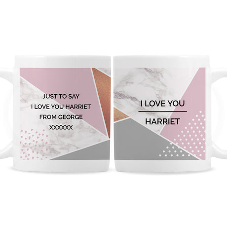 Personalised Geometric Mug - Mugs at Gift Moments