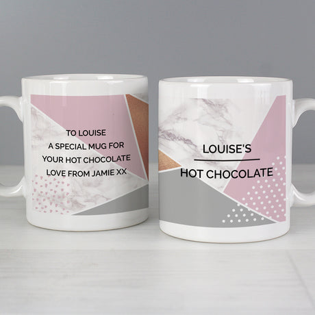 Personalised Geometric Mug - Mugs at Gift Moments