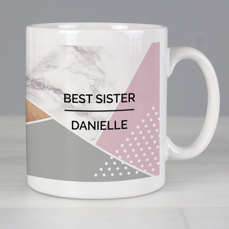 Personalised Geometric Mug - Mugs at Gift Moments