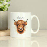 Personalised Highland Cow Mug - Male Default Title - Mugs at Gift Moments