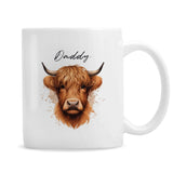 Personalised Highland Cow Mug - Male - Mugs at Gift Moments