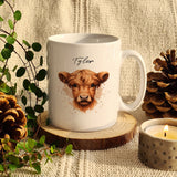 Personalised Highland Cow Mug - Boy - Mugs at Gift Moments