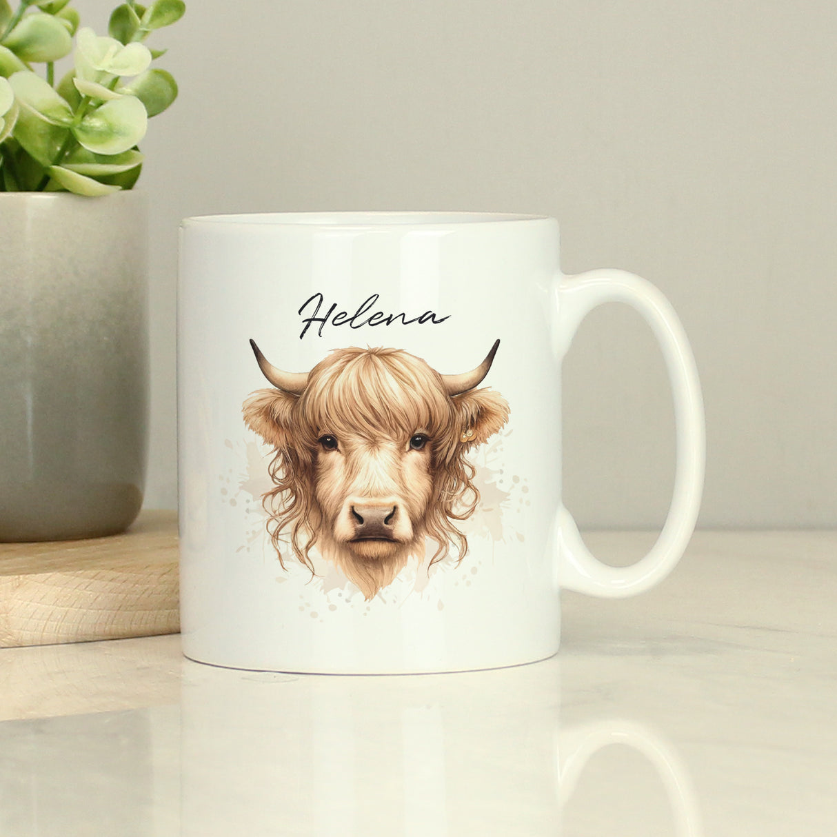 Personalised Highland Cow Mug - Female Default Title - Mugs at Gift Moments