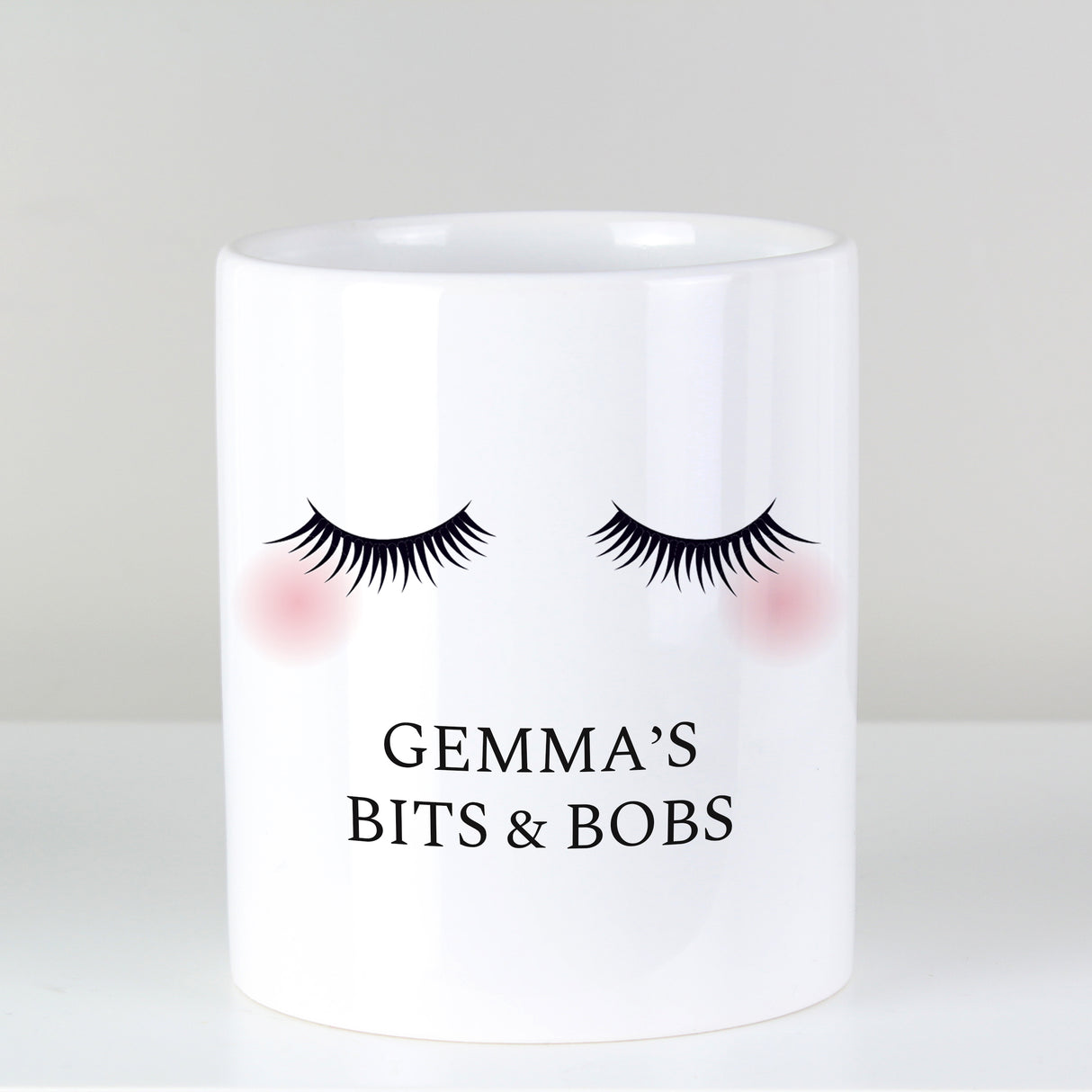 Personalised Eyelashes Ceramic Storage Pot - Storage at Gift Moments