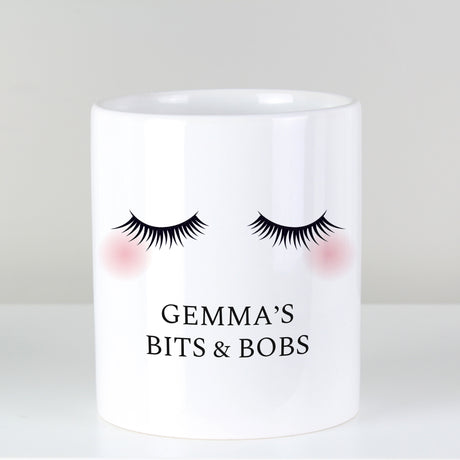 Personalised Eyelashes Ceramic Storage Pot - Storage at Gift Moments