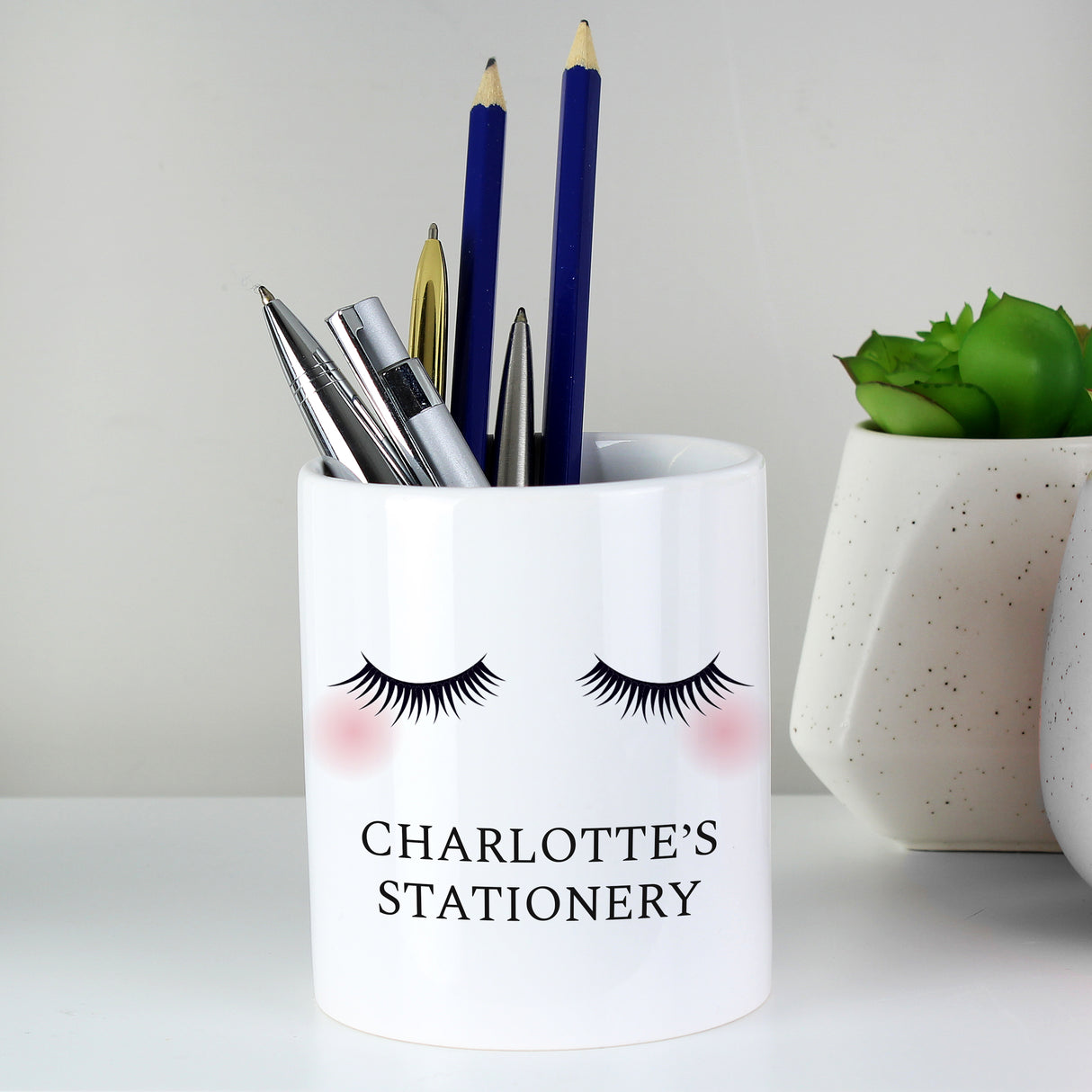 Personalised Eyelashes Ceramic Storage Pot - Storage at Gift Moments