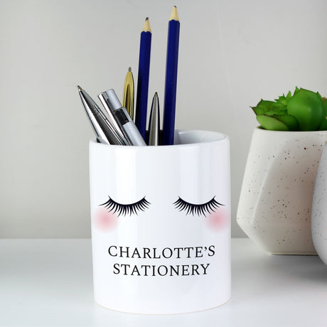 Personalised Eyelashes Ceramic Storage Pot - Storage at Gift Moments