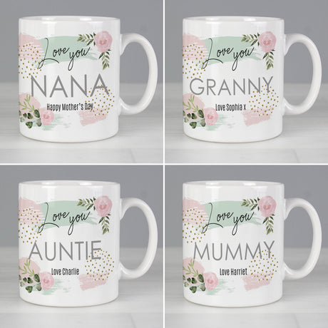 Personalised Abstract Rose Mug - Mugs at Gift Moments