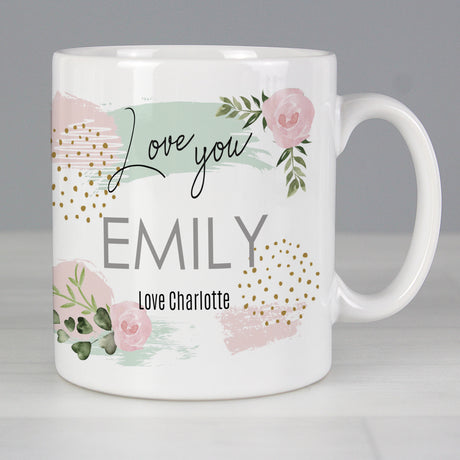 Personalised Abstract Rose Mug - Mugs at Gift Moments