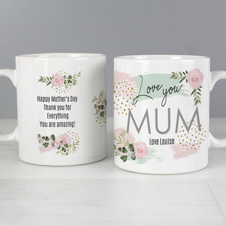 Personalised Abstract Rose Mug - Mugs at Gift Moments