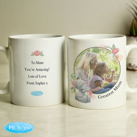 Personalised Me To You Floral Photo Upload Mug - Mugs at Gift Moments