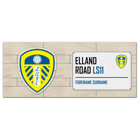 Personalised Leeds United FC Street Sign Mug - Mugs at Gift Moments