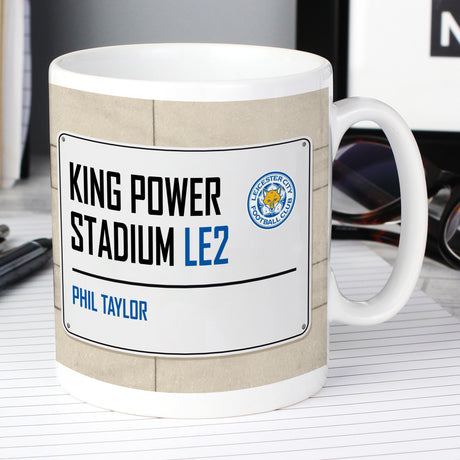 Personalised Leicester City FC Street Sign Mug - Mugs at Gift Moments