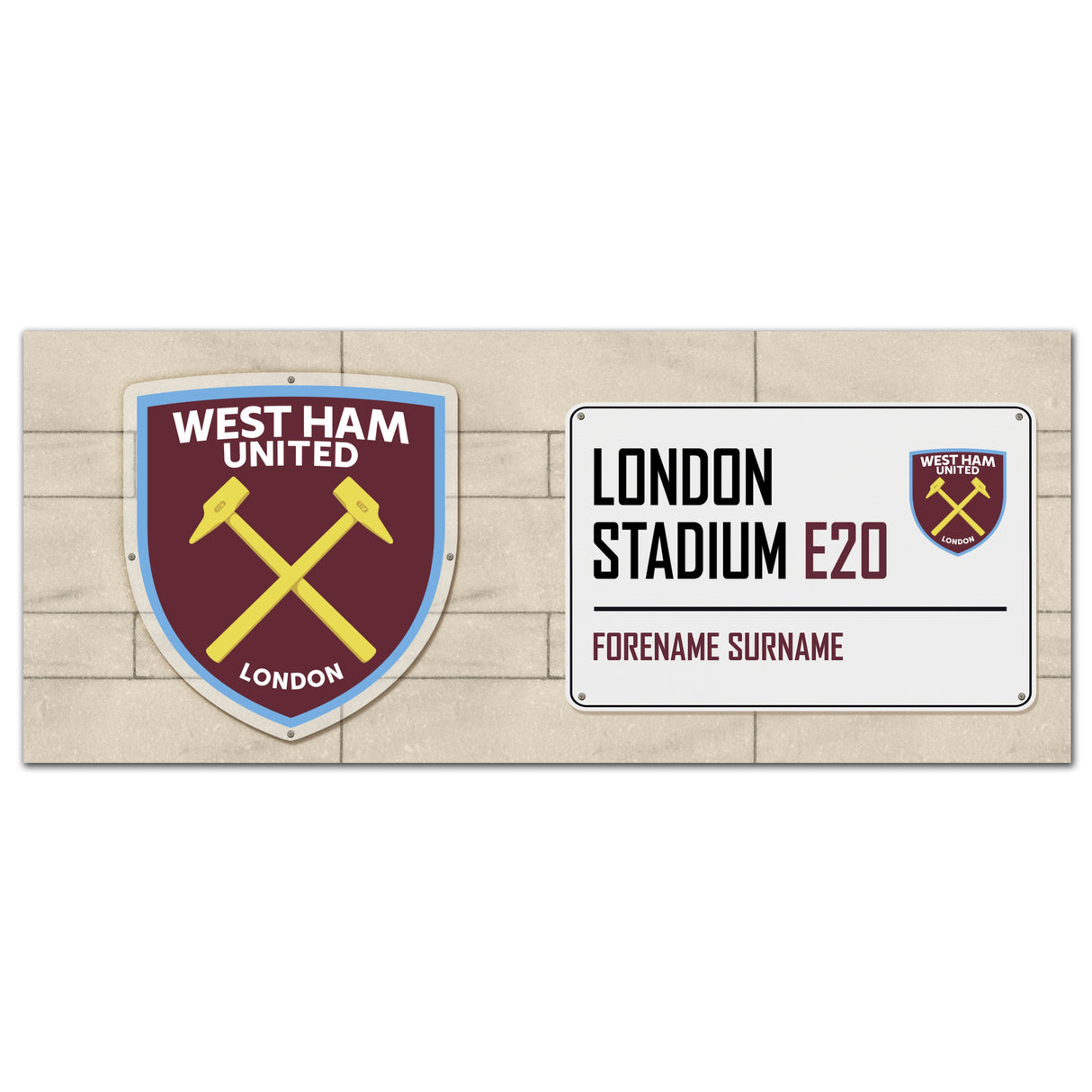 Personalised West Ham United FC Street Sign Mug - Mugs at Gift Moments