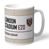 Personalised West Ham United FC Street Sign Mug - Mugs at Gift Moments