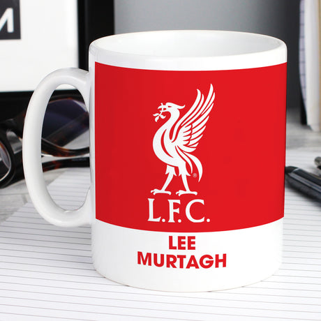 Liverpool FC Personalised Bold Crest Mug: 2 - Mugs By Liverpool