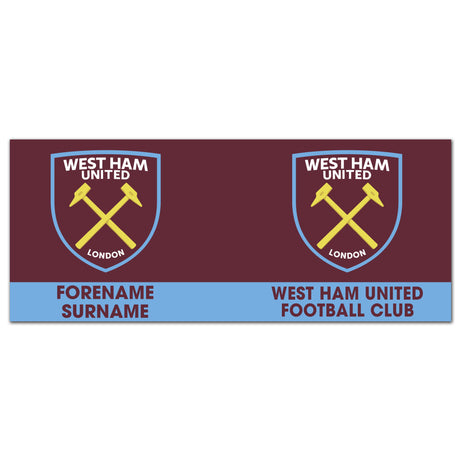 Personalised West Ham United FC Bold Crest Mug - Mugs at Gift Moments