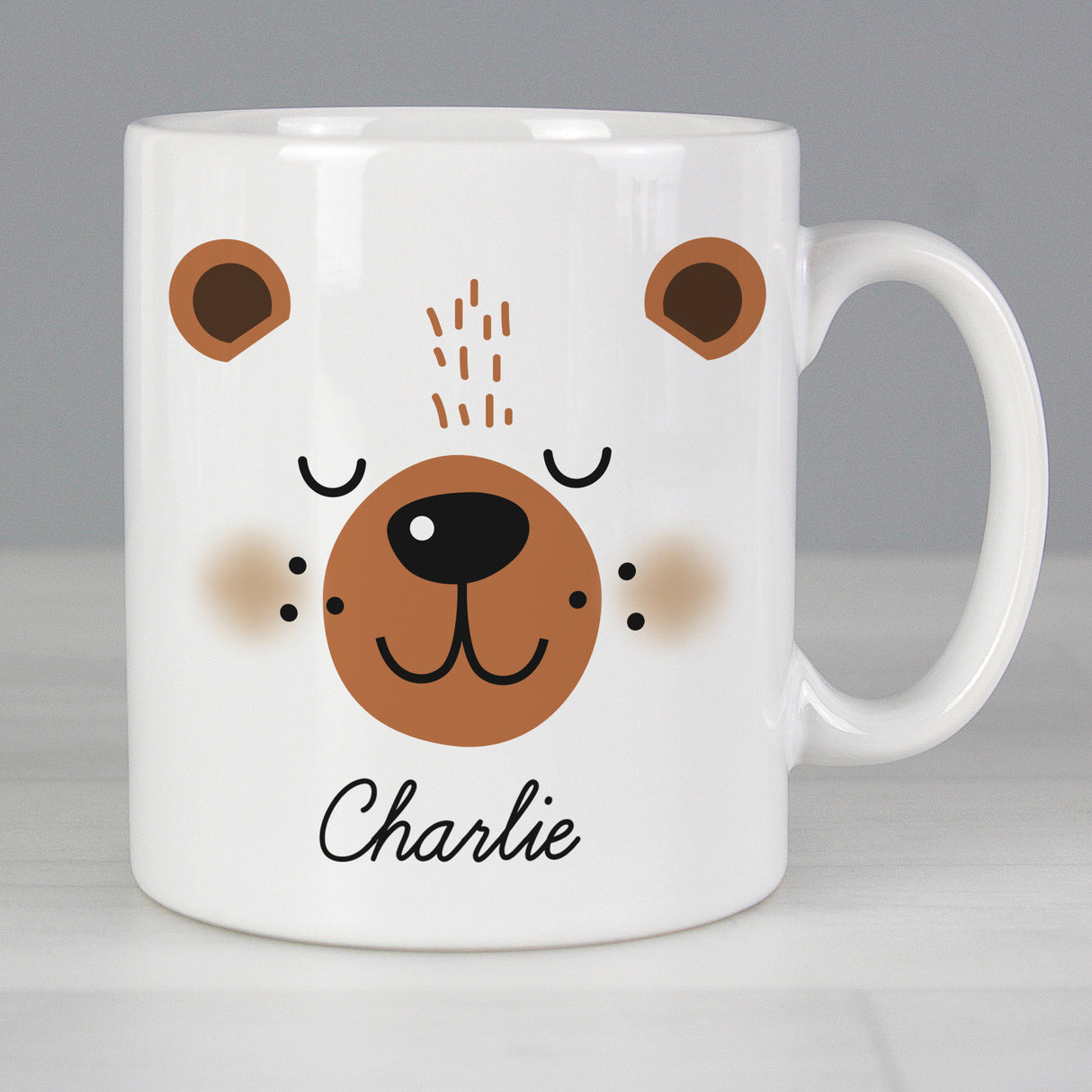 Personalised Cute Bear Face Mug Default Title - Mugs at Gift Moments