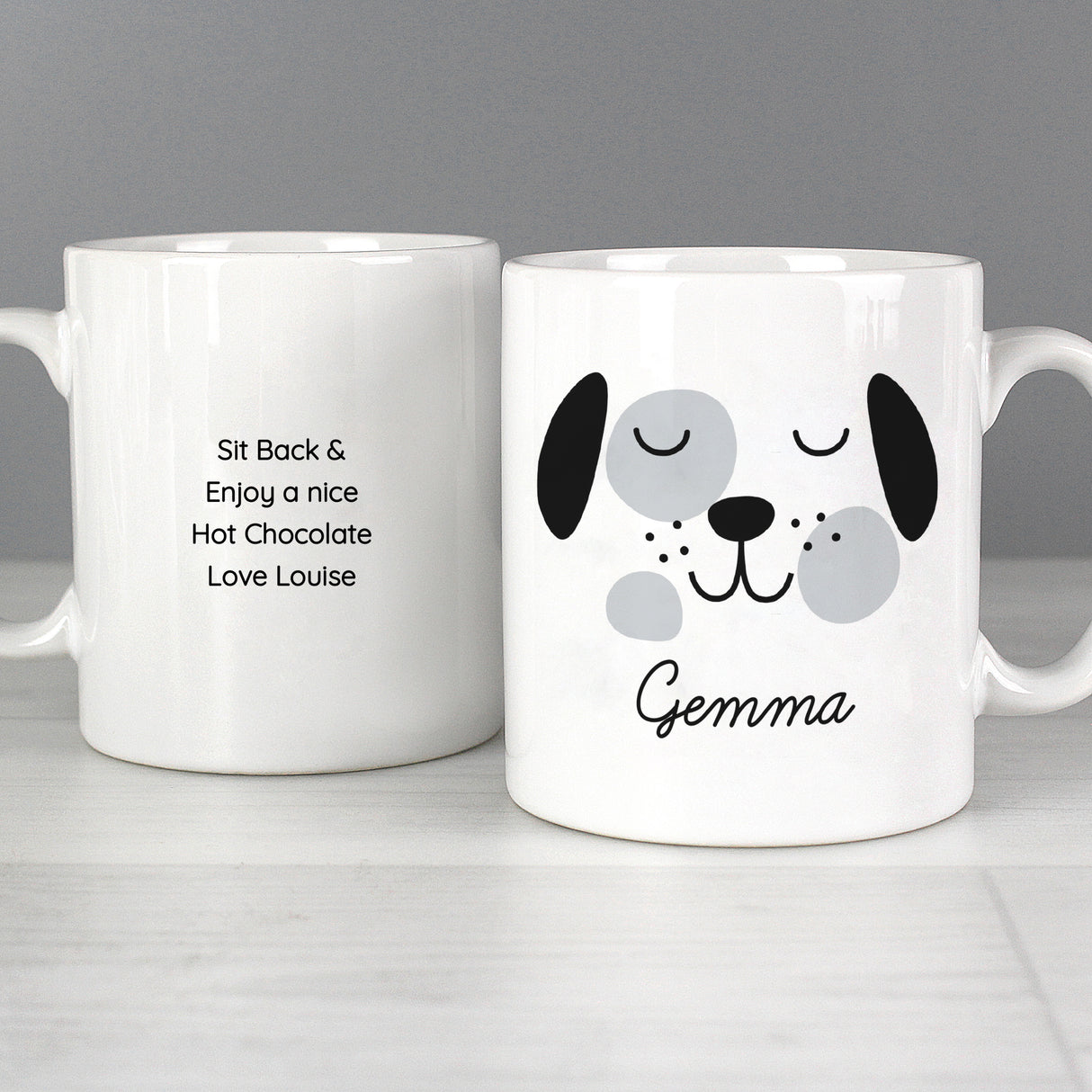 Personalised Cute Dog Face Mug - Mugs at Gift Moments