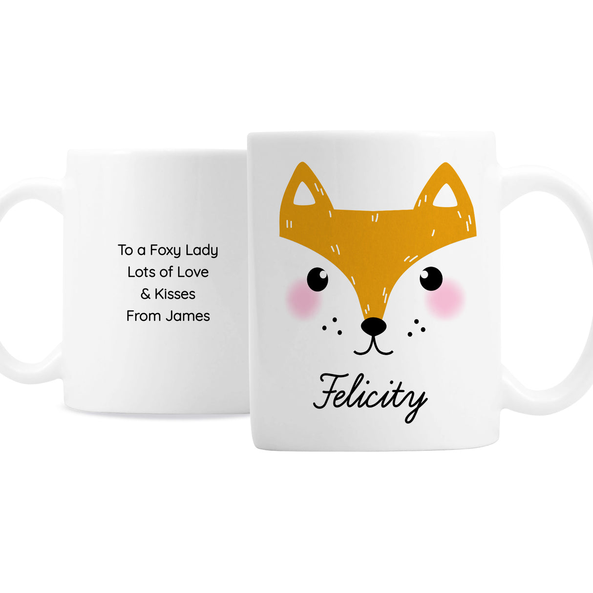 Personalised Cute Fox Face Mug - Mugs at Gift Moments