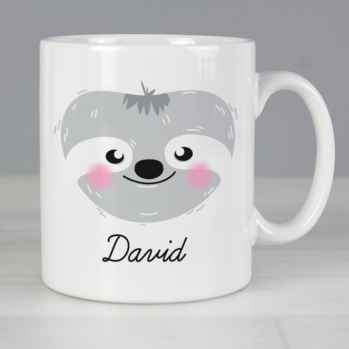 Personalised Cute Sloth Face Mug Default Title - Mugs at Gift Moments