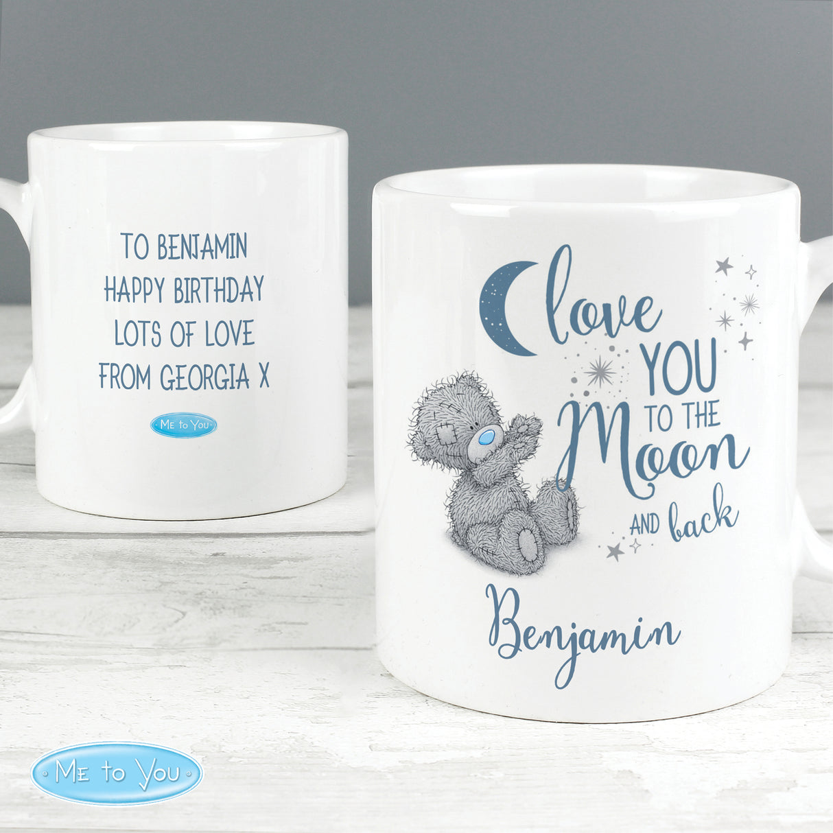 Personalised Me to You 'Love You to the Moon and Back' Mug - Mugs at Gift Moments