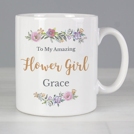 Personalised Floral Message Mug - Mugs at Gift Moments