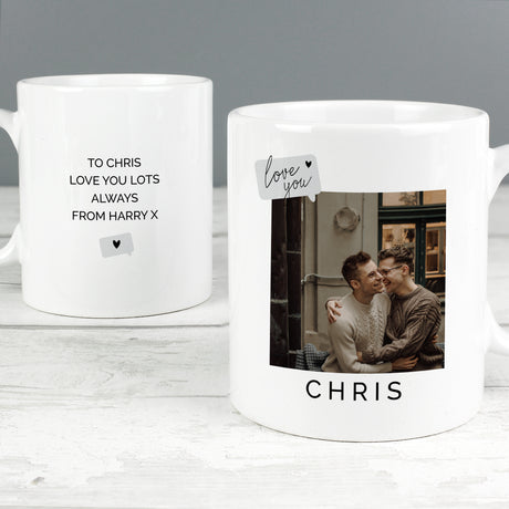 Personalised Love You Snapshot Photo Upload Mug - Mugs at Gift Moments