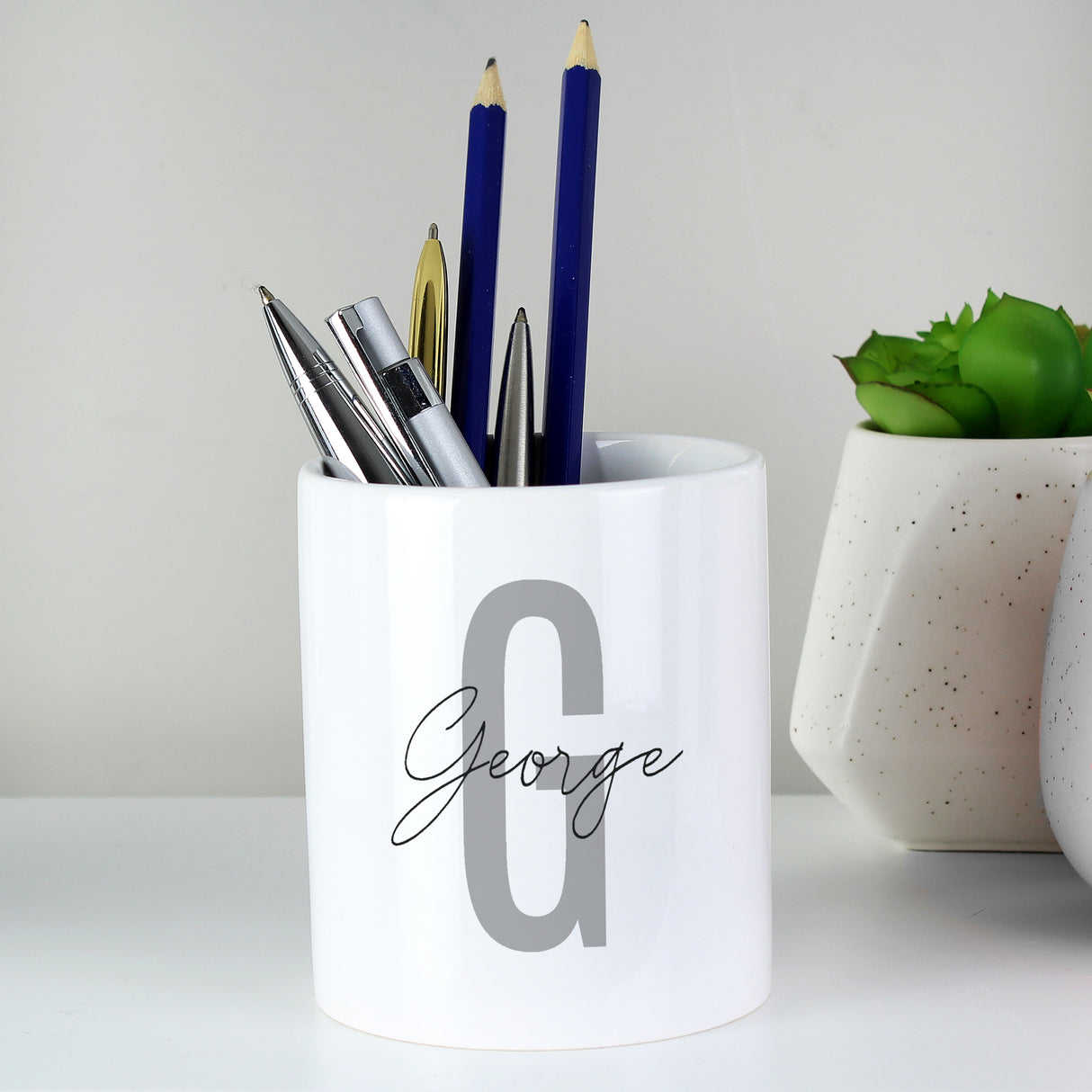 Personalised Initial & Name Ceramic Storage Pot - Storage at Gift Moments