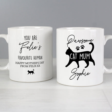 Personalised Pawsome Cat Mum Mug - Mugs at Gift Moments