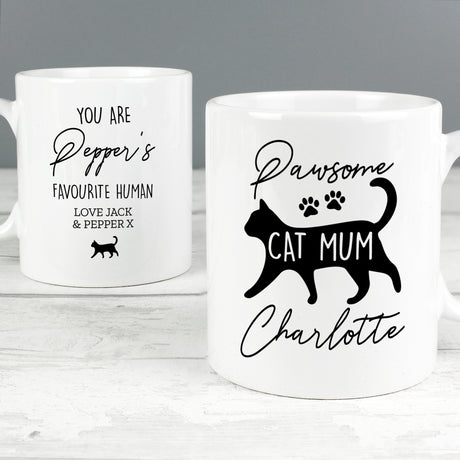 Personalised Pawsome Cat Mum Mug - Mugs at Gift Moments