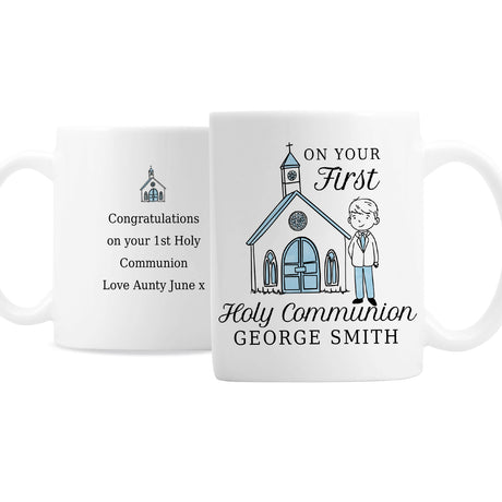 Personalised Boys First Holy Communion Mug - Mugs at Gift Moments