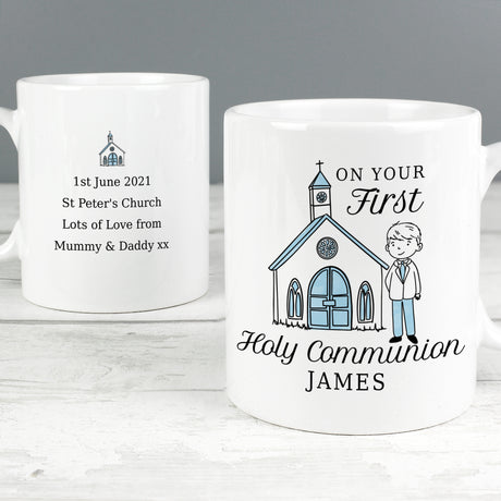 Personalised Boys First Holy Communion Mug - Mugs at Gift Moments