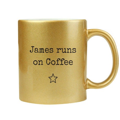 Personalised Free Text Gold Mug - Mugs at Gift Moments