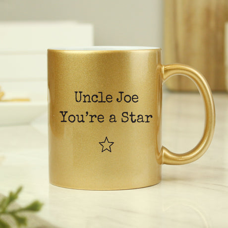 Personalised Free Text Gold Mug - Mugs at Gift Moments