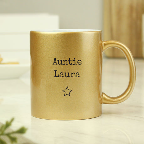 Personalised Free Text Gold Mug - Mugs at Gift Moments