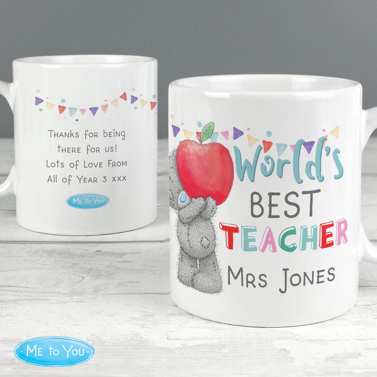 Personalised Me to You World's Best Teacher Mug - Mugs at Gift Moments