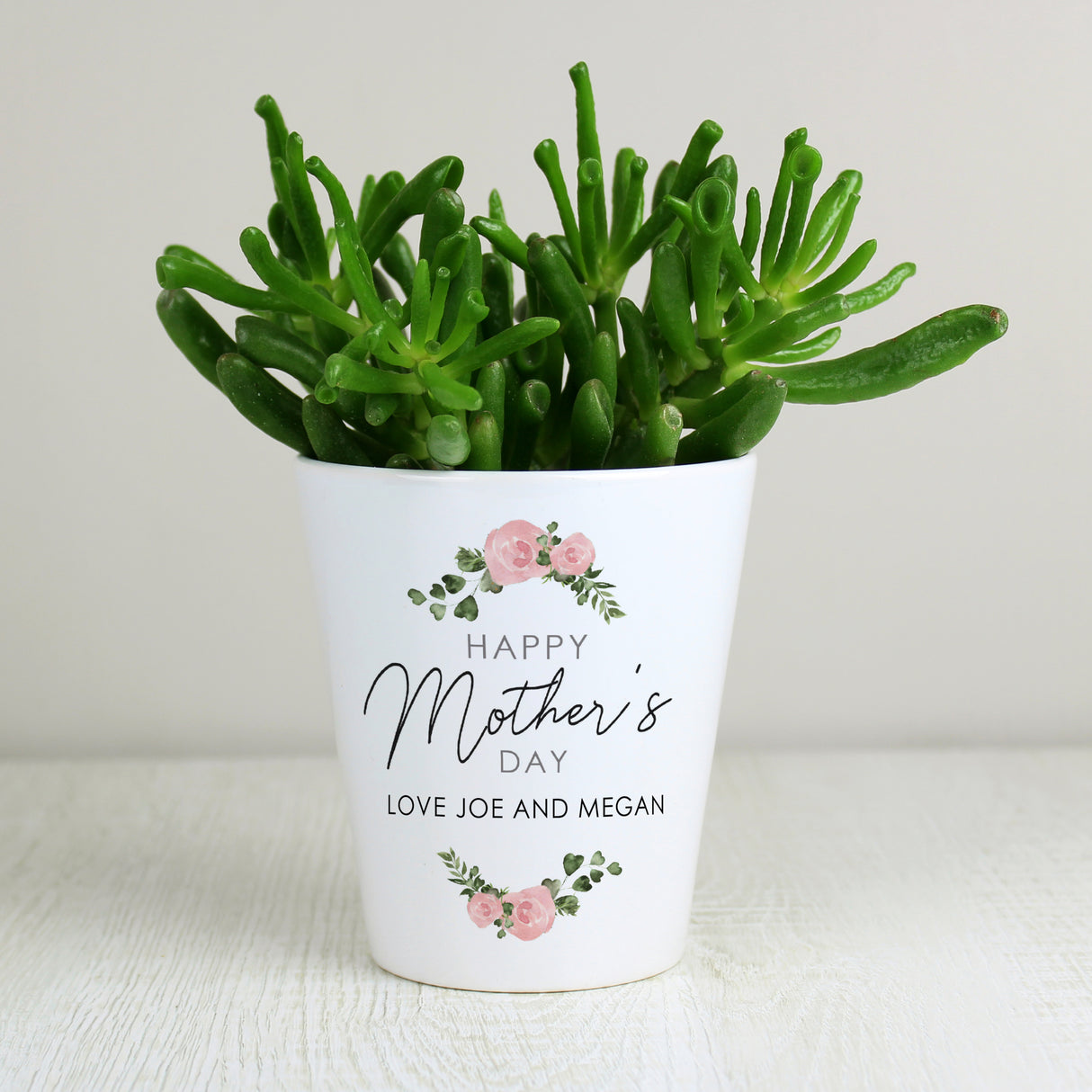 Personalised Abstract Rose Happy Mother's Day Plant Pot - Pots & Planters at Gift Moments