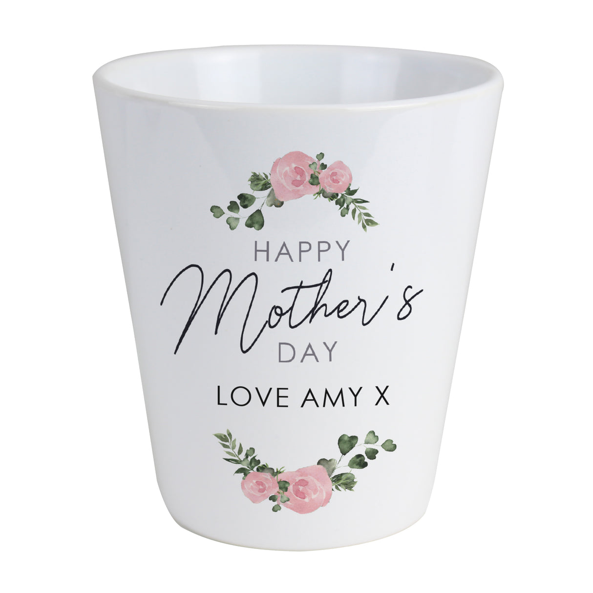 Personalised Abstract Rose Happy Mother's Day Plant Pot - Pots & Planters at Gift Moments