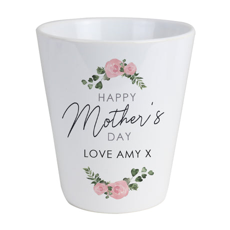 Personalised Abstract Rose Happy Mother's Day Plant Pot - Vases & Plant Pots at Gift Moments