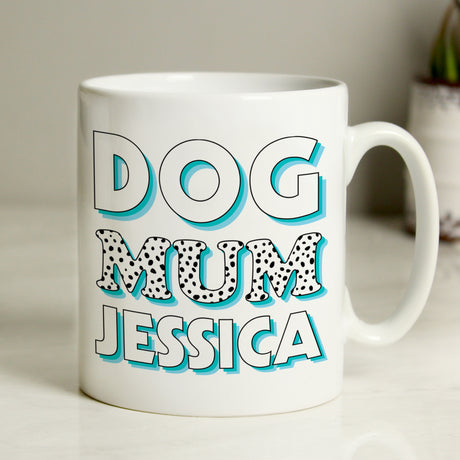 Personalised Dog Mum Blue Spots Mug - Mugs at Gift Moments