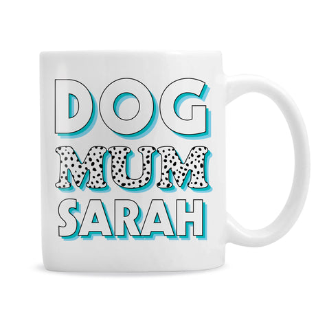 Personalised Dog Mum Blue Spots Mug - Mugs at Gift Moments